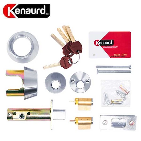 Kenaurd Kenaurd- High Security DOUBLE-SIDED Deadbolt #06 - SS Silver KHDB202-SS